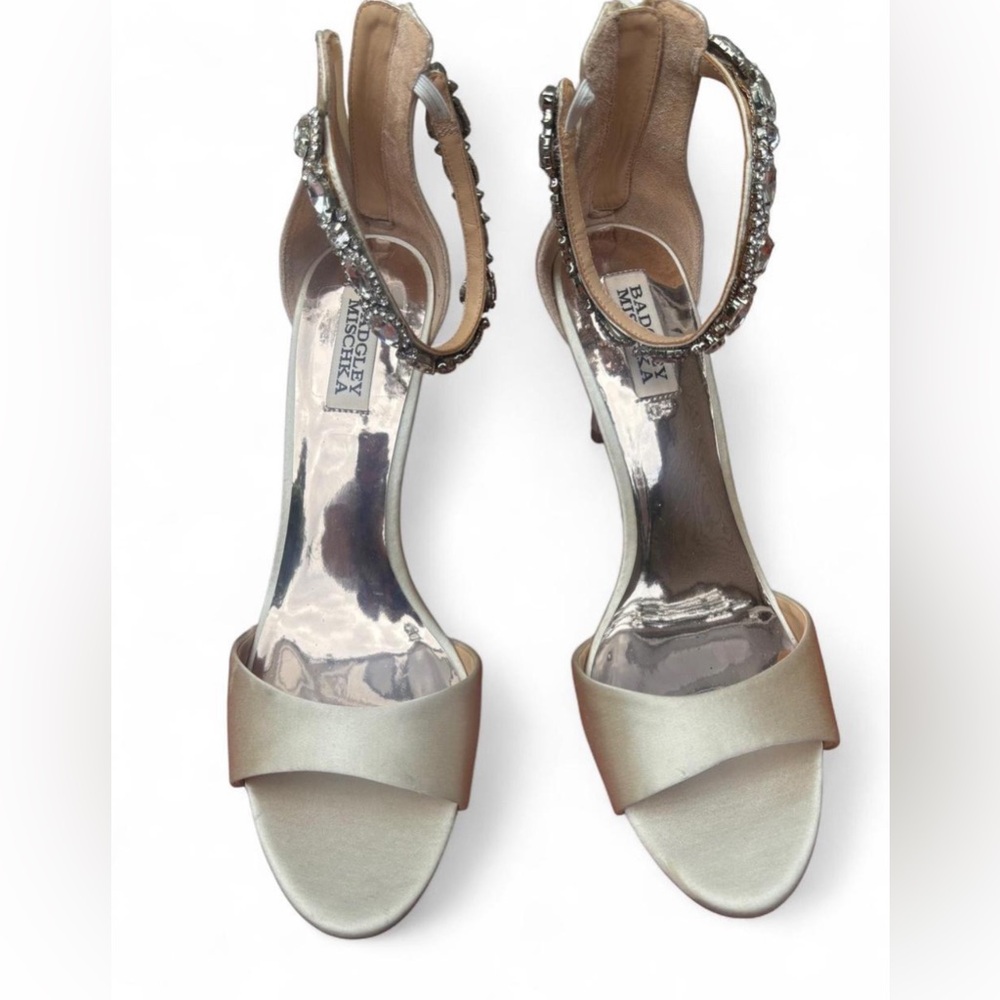 Badgley Mischka Gold and Silver Embellished Heels